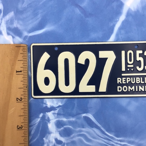 Vintage Dominican Republic License Plate Bicycle Metal Mini - Picture 5 of 8